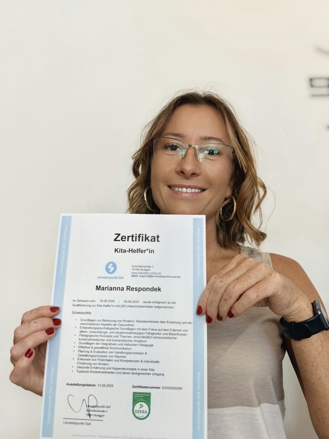 Absolvent der Kitahelfer ausbildung rückmeldung